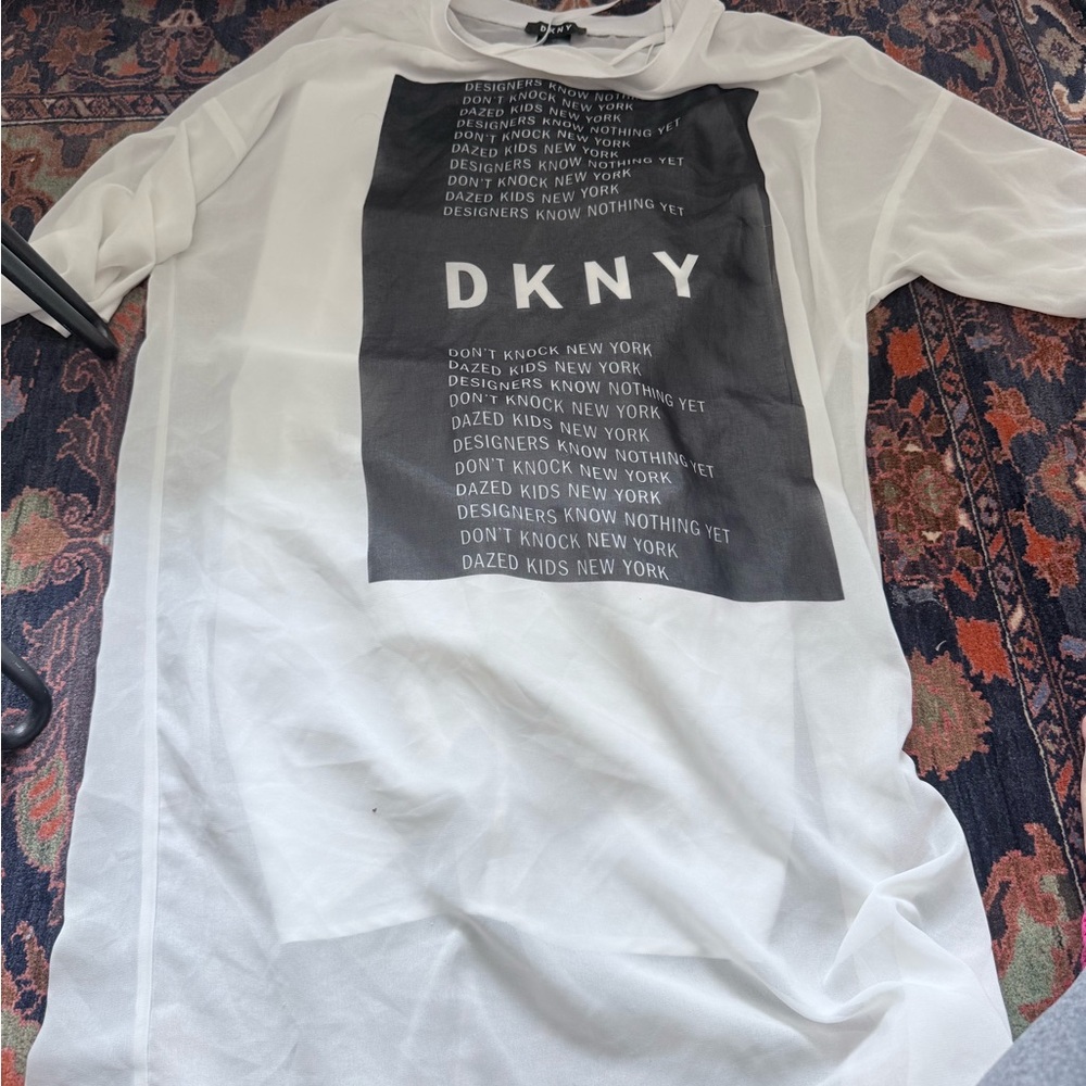 DKNY White Graphic shirt